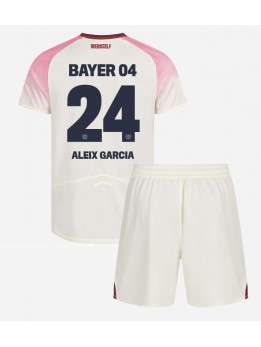 Billige Bayer Leverkusen Aleix Garcia #24 Bortedraktsett Barn 2025-26 Kortermet (+ Korte bukser)
